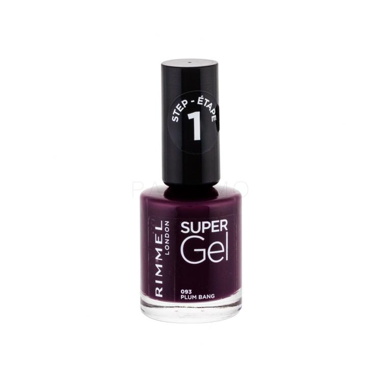 Rimmel London Super Gel STEP1 Lak za nohte za ženske 12 ml Odtenek 093 Plum Bang