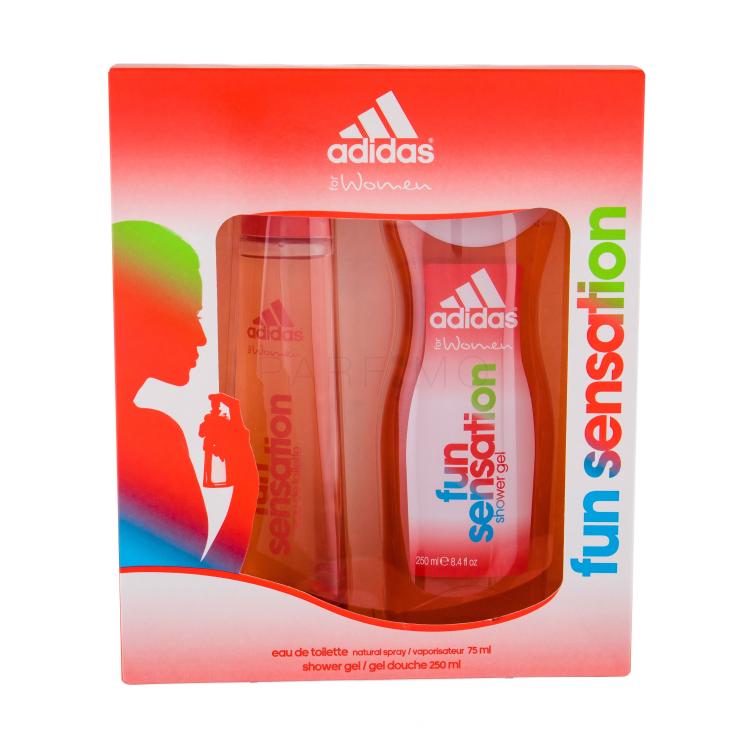 Adidas Fun Sensation For Women Darilni set toaletna voda 75 ml + gel za prhanje 250 ml