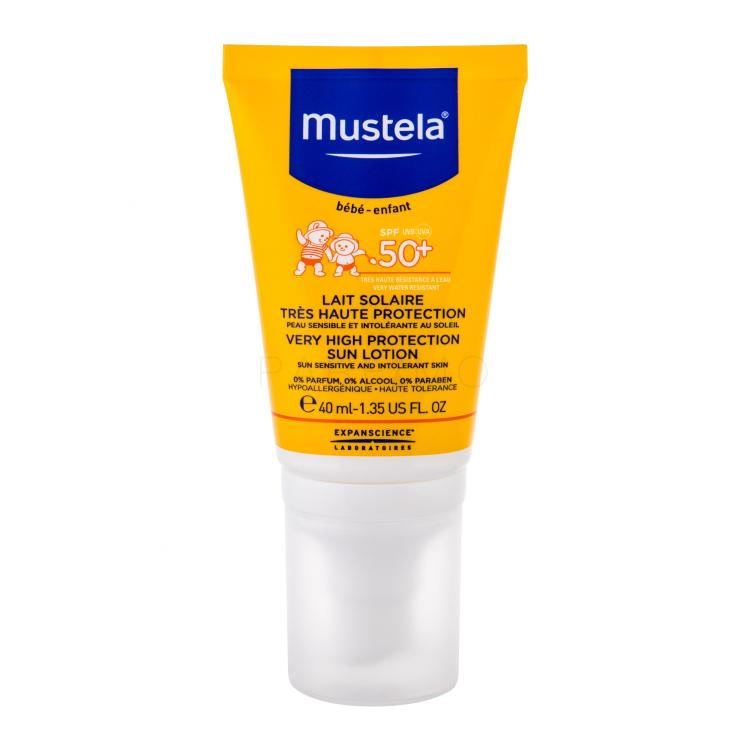Mustela Solaires Very High Protection Sun Lotion SPF50+ Zaščita pred soncem za telo za otroke 40 ml