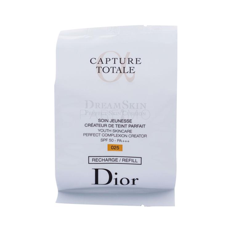 Christian Dior Capture Totale Dreamskin Moist &amp; Perfect Cushion SPF50+ Puder za ženske polnilo 15 g Odtenek 025 tester