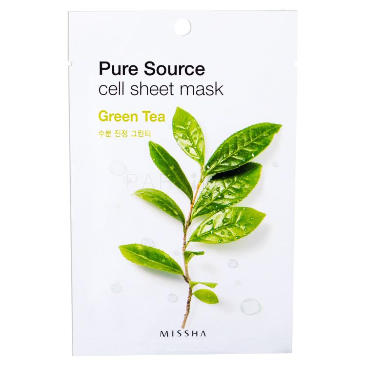Missha Pure Source Green Tea Maska za obraz za ženske 21 g