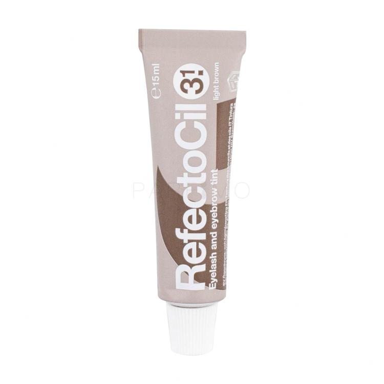 RefectoCil Eyelash And Eyebrow Tint Barva za obrvi za ženske 15 ml Odtenek 3.1 Light Brown poškodovana škatla