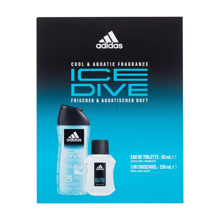 Adidas Ice Dive Darilni set toaletna voda 50 ml + gel za prhanje 250 ml