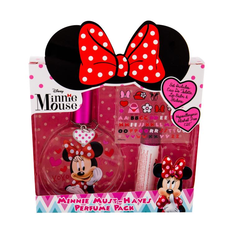 Disney Minnie Mouse Darilni set toaletna voda 50 ml + balzam za ustnice 3,5 g + nalepke
