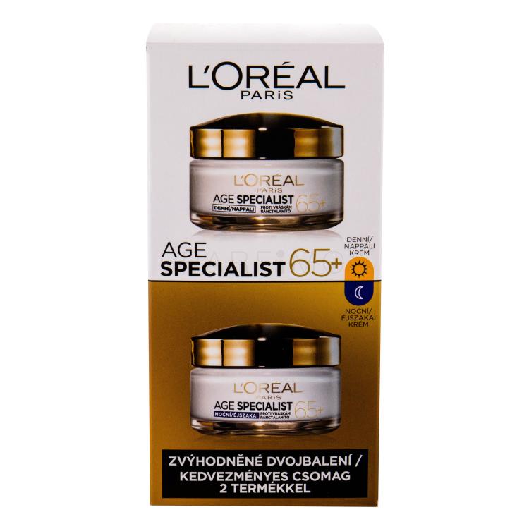 L&#039;Oréal Paris Age Specialist 65+ Darilni set dnevna nega za obraz 50 ml + nočna nega za obraz 50 ml