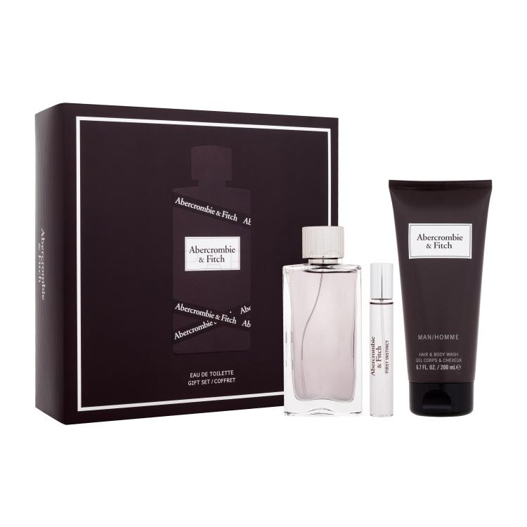 Abercrombie &amp; Fitch First Instinct Darilni set toaletna voda 100 ml + toaletna voda 15 ml + gel za prhanje 200 ml