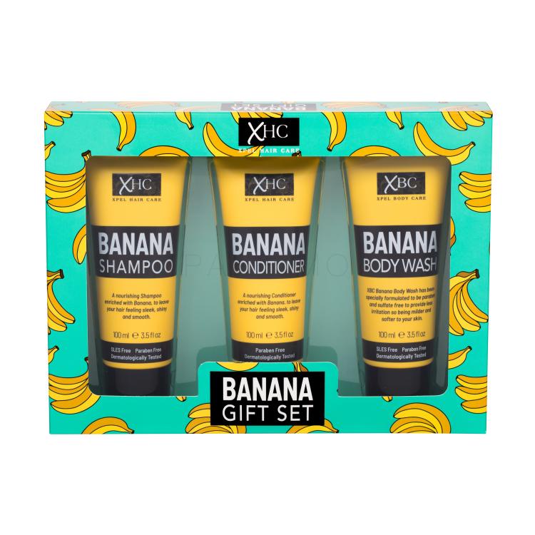 Xpel Banana Darilni set šampon 100 ml + balzam 100 ml + gel za prhanje 100 ml