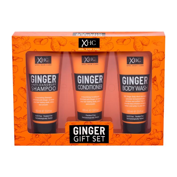 Xpel Ginger Darilni set šampon 100 ml + balzam 100 ml + gel za prhanje 100 ml