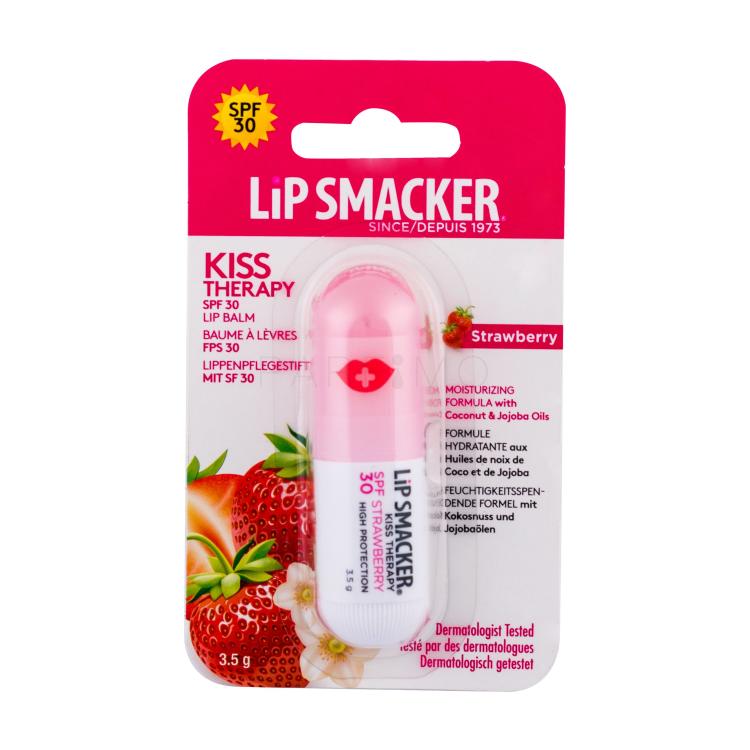 Lip Smacker Kiss Therapy SPF30 Balzam za ustnice za ženske 3,5 g Odtenek Strawberry