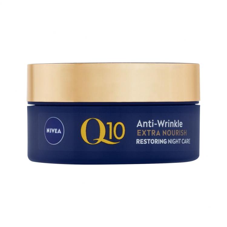 Nivea Q10 Power Anti-Wrinkle Extra Nourish Nočna krema za obraz za ženske 50 ml