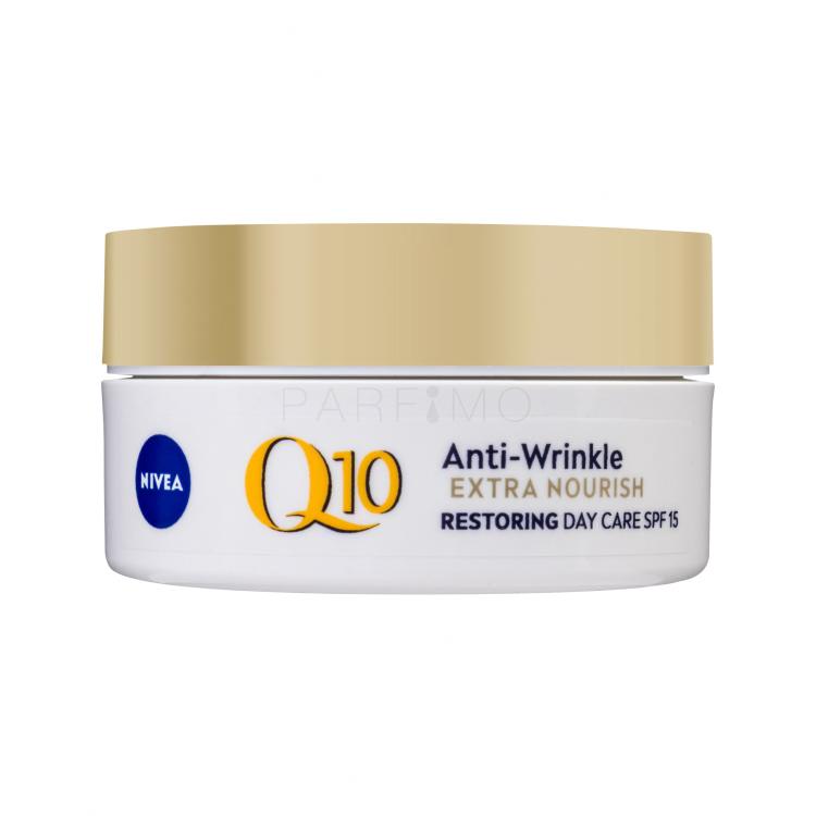 Nivea Q10 Power Anti-Wrinkle Extra Nourish SPF15 Dnevna krema za obraz za ženske 50 ml