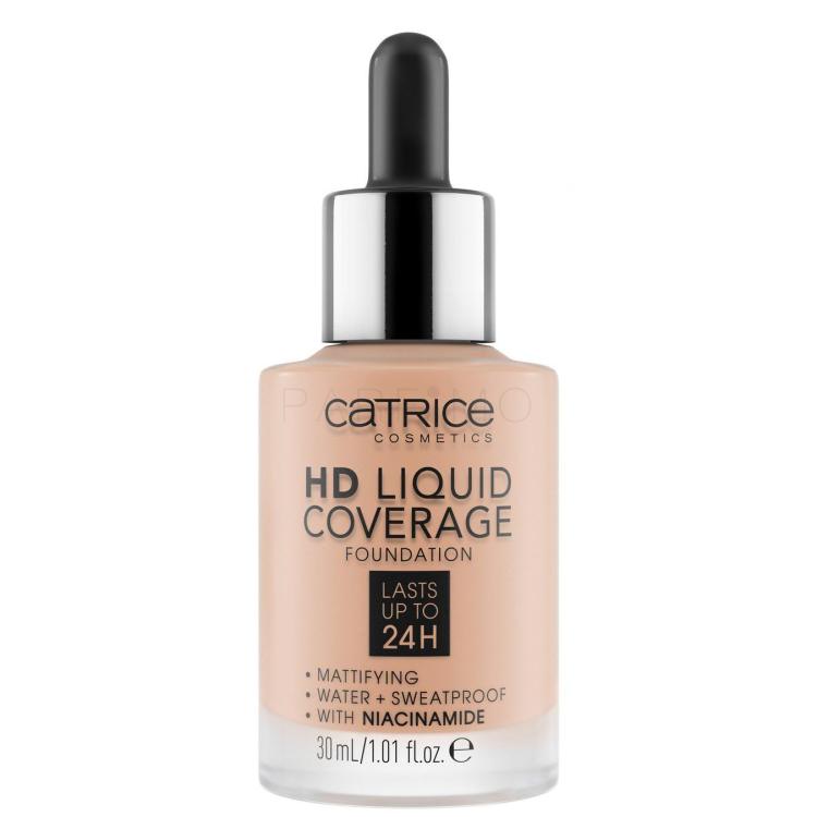 Catrice HD Liquid Coverage 24H Puder za ženske 30 ml Odtenek 020 Rose Beige