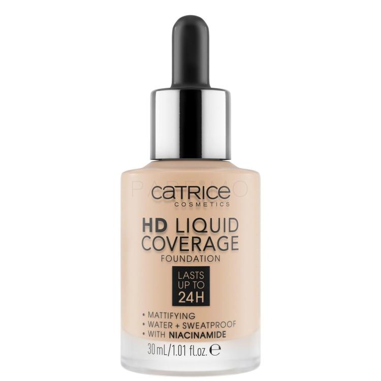 Catrice HD Liquid Coverage 24H Puder za ženske 30 ml Odtenek 010 Light Beige