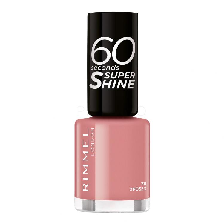 Rimmel London 60 Seconds Super Shine Lak za nohte za ženske 8 ml Odtenek 711 Xposed