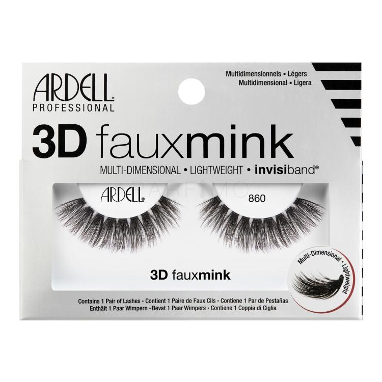 Ardell 3D Faux Mink 860 Umetne trepalnice za ženske 1 kos Odtenek Black