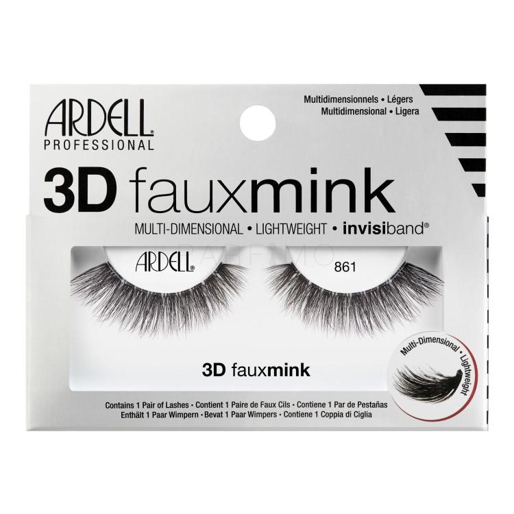 Ardell 3D Faux Mink 861 Umetne trepalnice za ženske 1 kos Odtenek Black