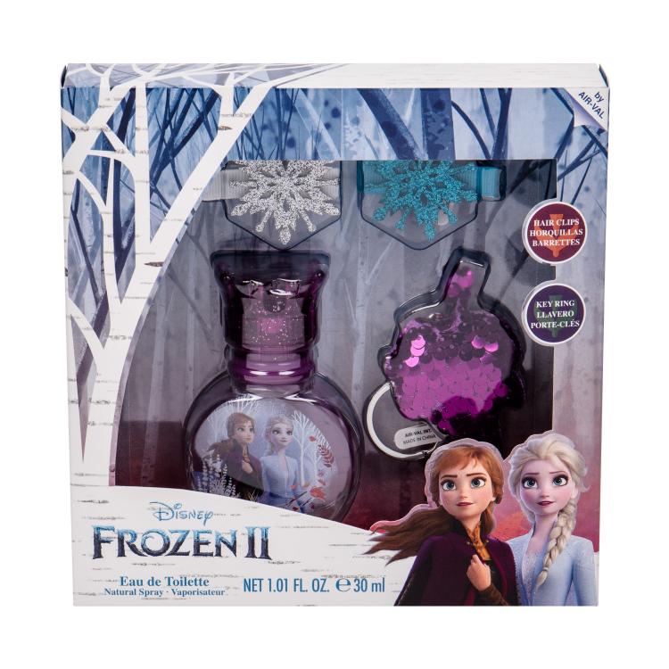 Disney Frozen II Darilni set toaletna voda 30 ml + obesek za ključe + sponka za lase 2 kos