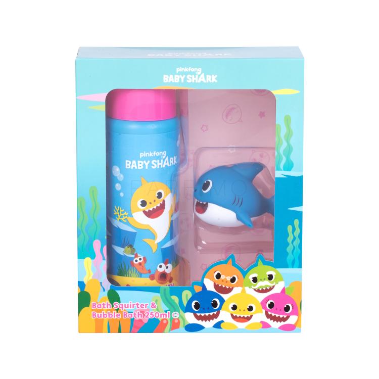 Pinkfong Baby Shark Bubble Bath Kit Darilni set pena za kopel 250 ml + igračka za kopel 1 kos poškodovana škatla