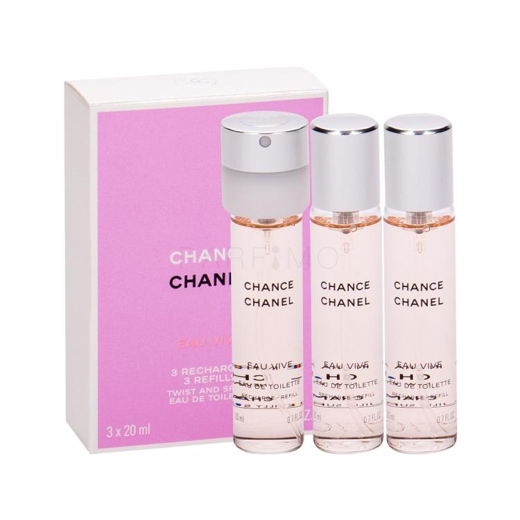 Chanel Chance Eau Vive Toaletna voda za ženske polnilo 3x20 ml