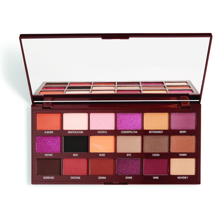 I Heart Revolution Chocolate Eyeshadow Palette Senčilo za oči za ženske 18 g Odtenek Cranberries and Chocolate