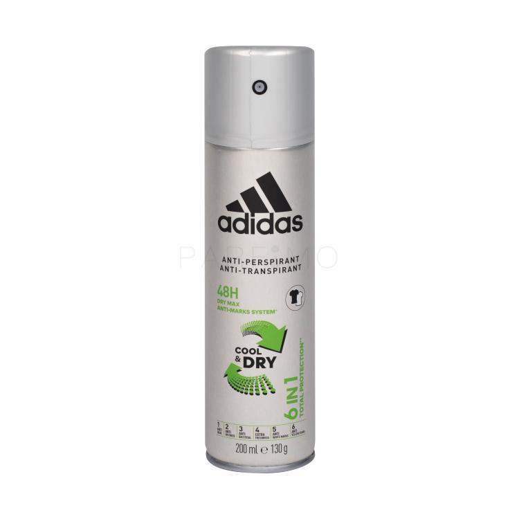 Adidas 6in1 Cool &amp; Dry 48h Antiperspirant za moške 200 ml