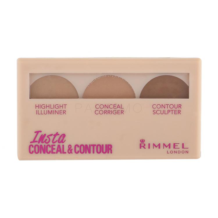 Rimmel London Insta Conceal &amp; Contour Paletka za konturing za ženske 8,4 g Odtenek 020 Medium