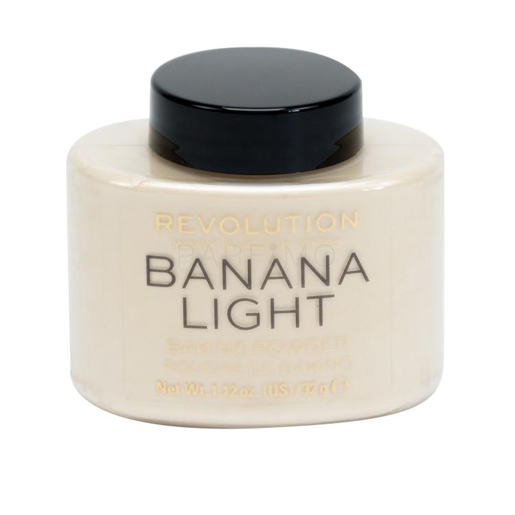 Makeup Revolution London Baking Powder Puder v prahu za ženske 32 g Odtenek Banana Light