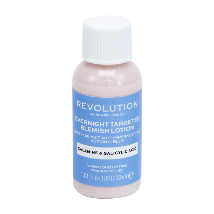 Revolution Skincare Overnight Targeted Blemish Lotion Calamine &amp; Salicid Acid Nega problematične kože za ženske 30 ml