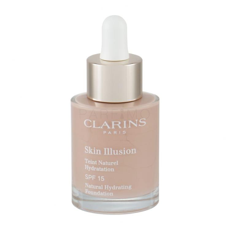 Clarins Skin Illusion Natural Hydrating SPF15 Puder za ženske 30 ml Odtenek 109 Wheat