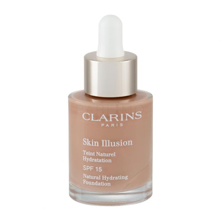 Clarins Skin Illusion Natural Hydrating SPF15 Puder za ženske 30 ml Odtenek 113 Chestnut