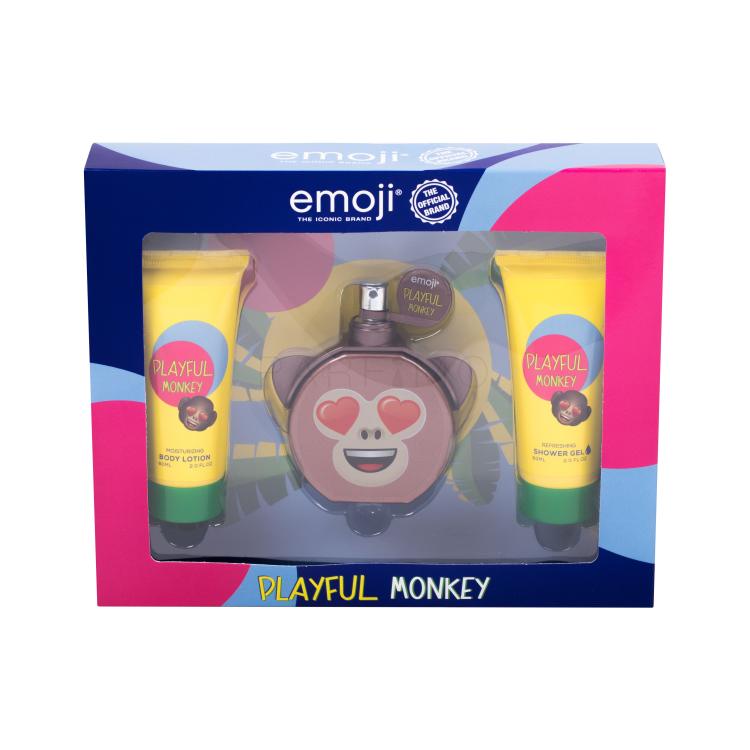 Emoji Playful Monkey Darilni set parfumska voda 50 ml + gel za prhanje 60 ml + losjon za telo 60 ml