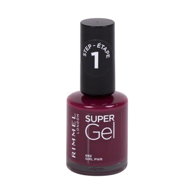 Rimmel London Super Gel STEP1 Lak za nohte za ženske 12 ml Odtenek 092 Girl Pwr