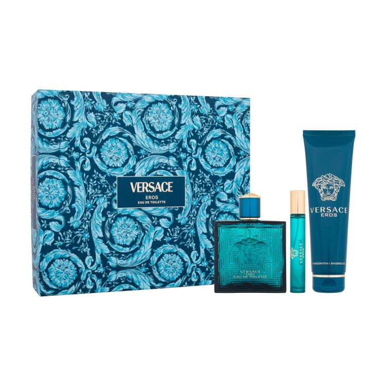 Versace Eros Darilni set toaletna voda 100 ml + toaletna voda 10 ml + gel za prhanje 150 ml