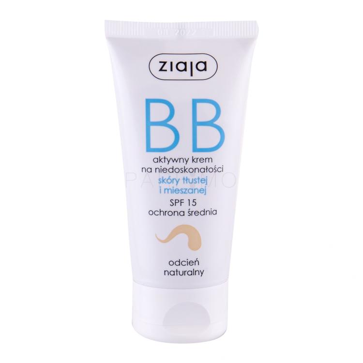 Ziaja BB Cream Oily and Mixed Skin SPF15 BB krema za ženske 50 ml Odtenek Natural