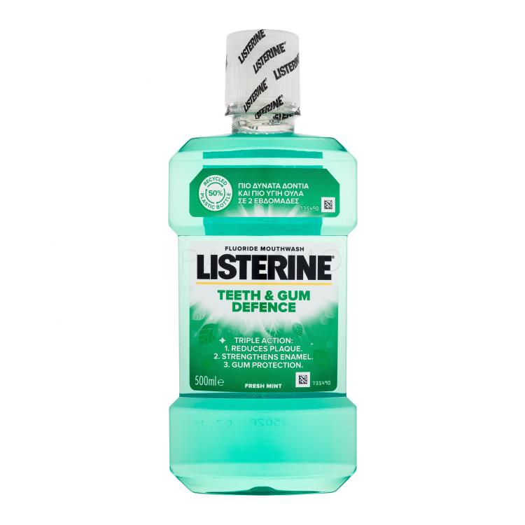 Listerine Teeth &amp; Gum Defence Fresh Mint Mouthwash Ustna vodica 500 ml