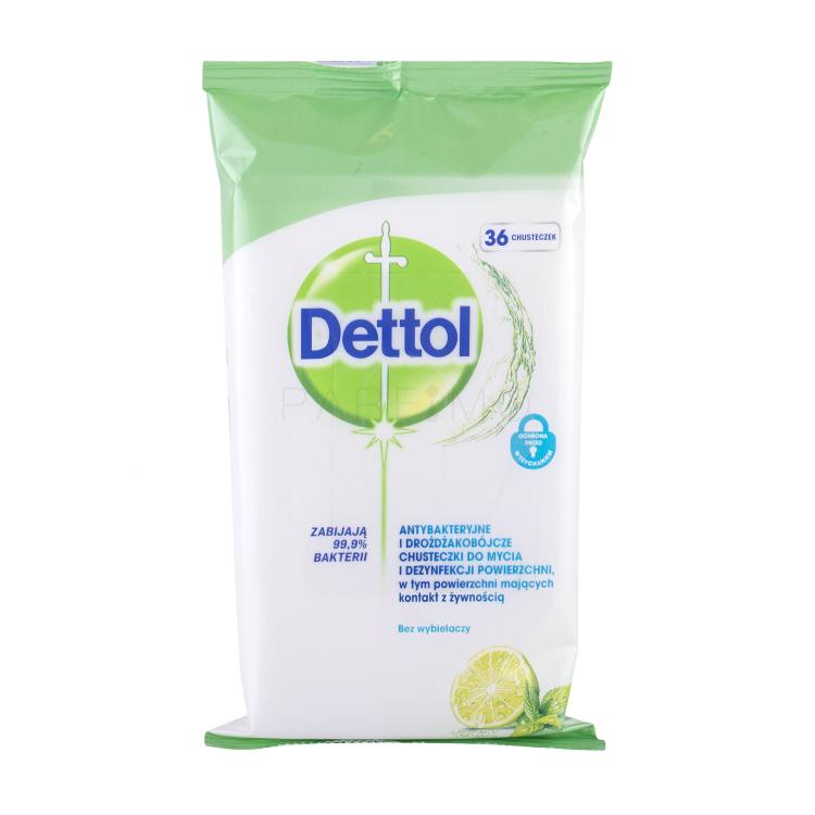 Dettol Antibacterial Cleansing Surface Wipes Lime &amp; Mint Antibakterijska sredstva 36 kos