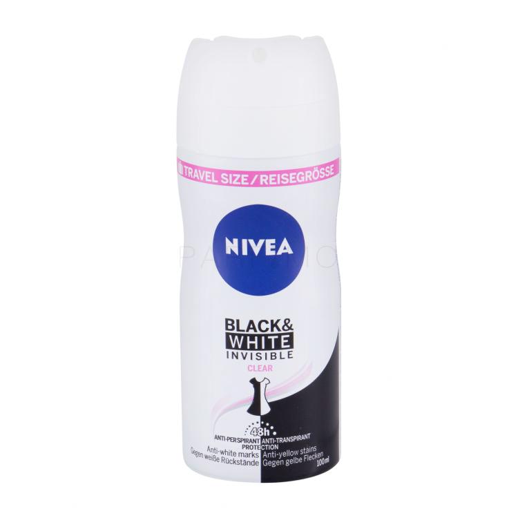 Nivea Black &amp; White Invisible Clear 48h Antiperspirant za ženske 100 ml