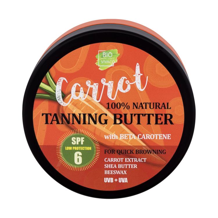 Vivaco Bio Carrot Tanning Butter SPF6 Zaščita pred soncem za telo 150 ml