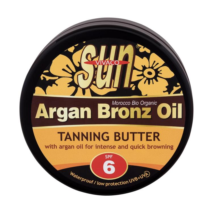 Vivaco Sun Argan Bronz Oil Tanning Butter SPF6 Zaščita pred soncem za telo 200 ml