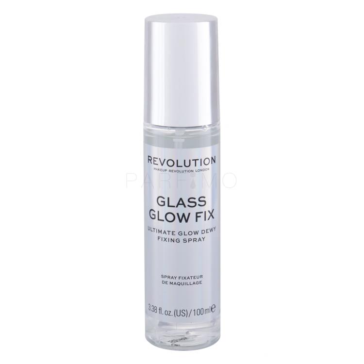 Makeup Revolution London Glass Glow Fix Fiksator za ličila za ženske 100 ml