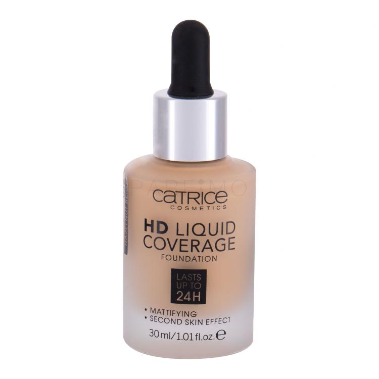 Catrice HD Liquid Coverage 24H Puder za ženske 30 ml Odtenek 036 Hazelnut Beige