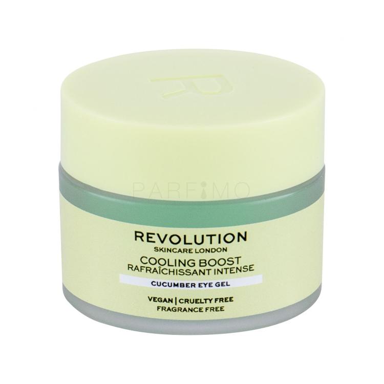 Revolution Skincare Cooling Boost Cucumber Gel za okoli oči za ženske 15 ml