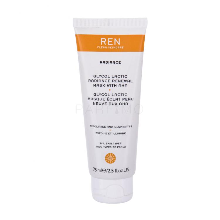REN Clean Skincare Radiance Glycol Lactic Radiance Renewal AHA Maska za obraz za ženske 75 ml