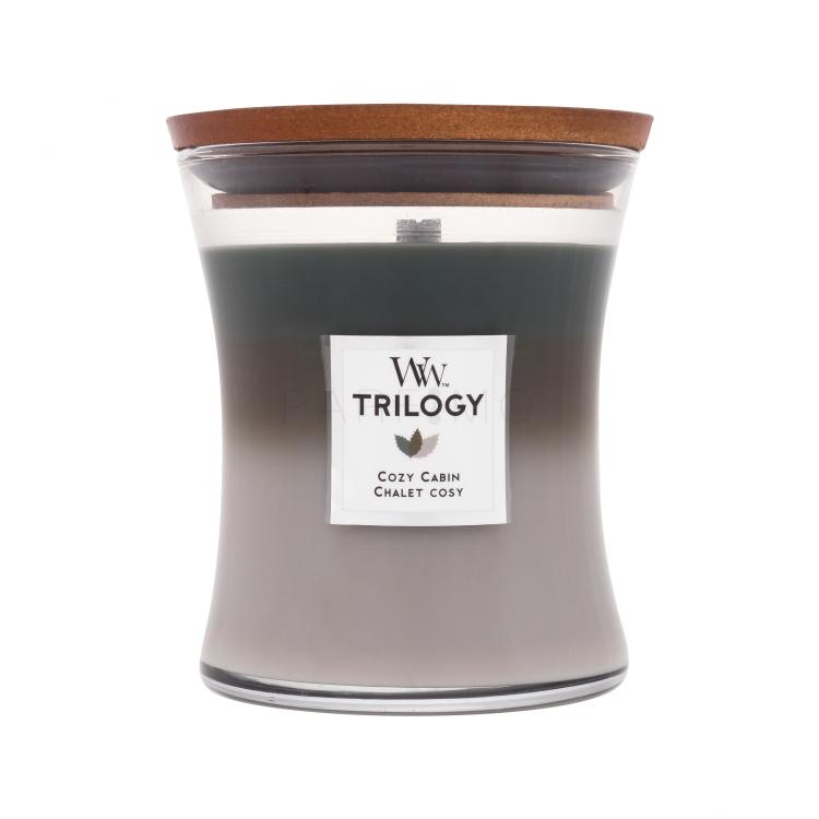 WoodWick Trilogy Cozy Cabin Dišeča svečka 275 g