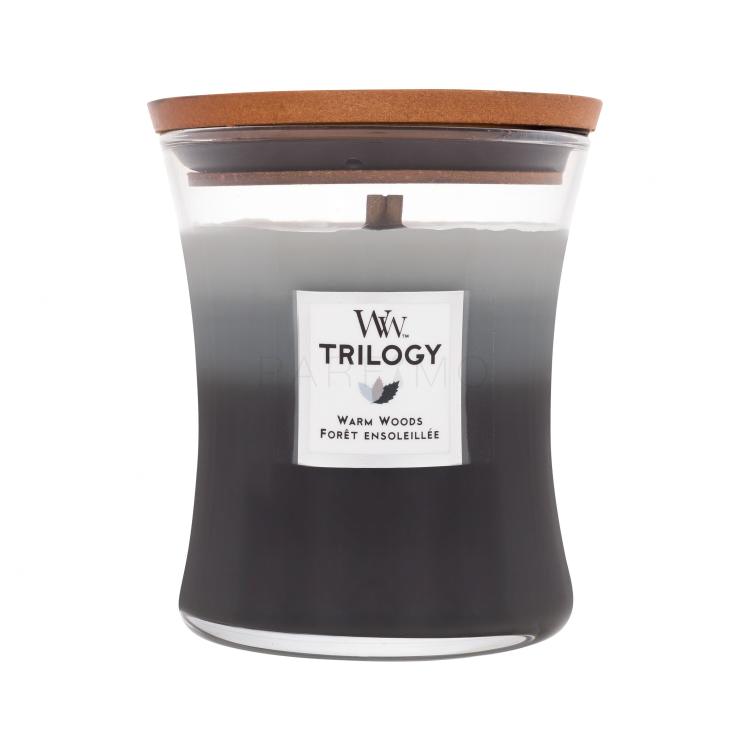 WoodWick Trilogy Warm Woods Dišeča svečka 275 g