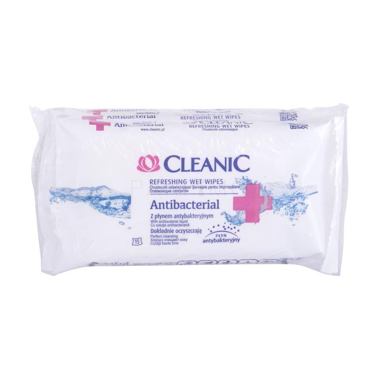 Cleanic Antibacterial Refreshing Darilni set antibakterijski robčki 3 x 15 kos