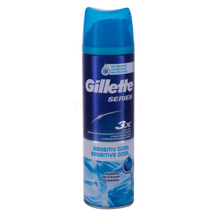 Gillette Series Sensitive Cool Gel za britje za moške 200 ml