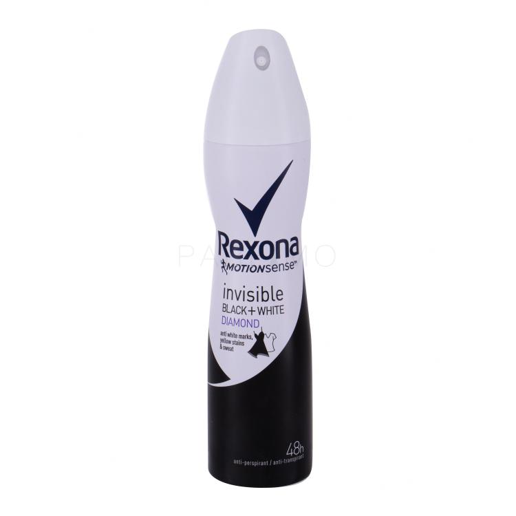 Rexona MotionSense Invisible Black + White Diamond Antiperspirant za ženske 150 ml