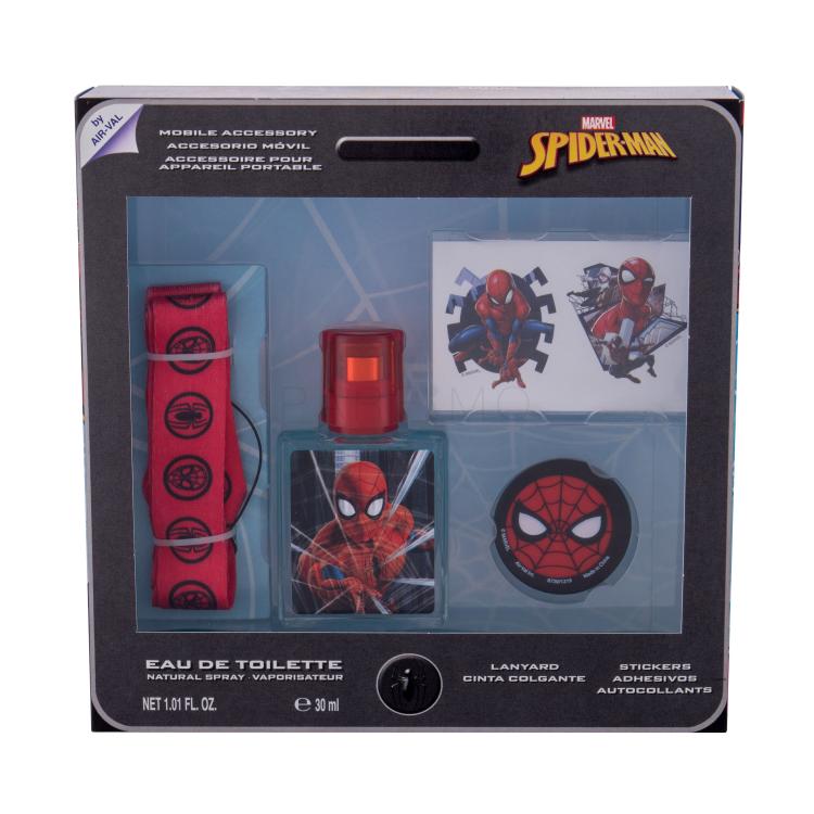 Marvel Spiderman Set Darilni set toaletna voda 30 ml + nalepke + obesek za ključe + držalo za mobilni telefon