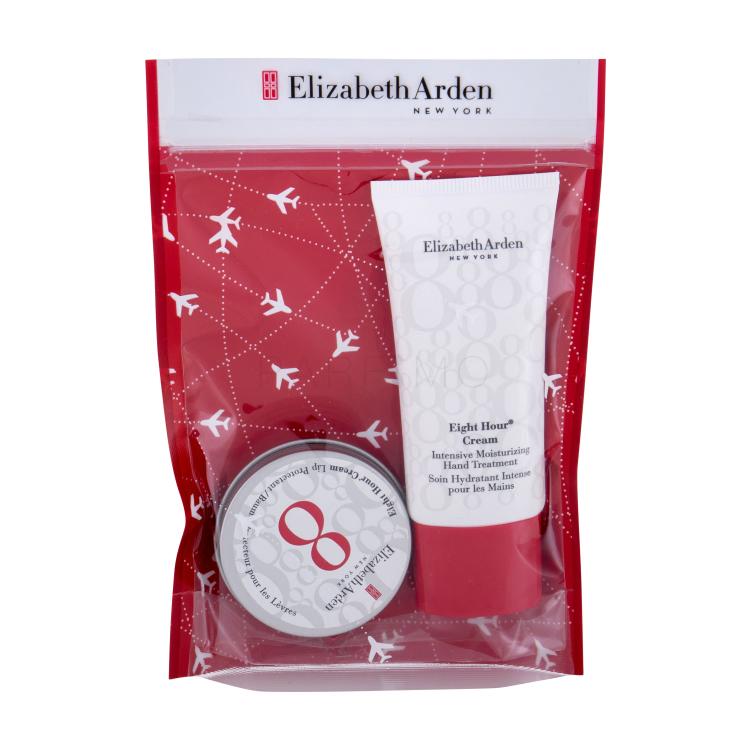 Elizabeth Arden Eight Hour Cream Travel Kit Darilni set krema za roke 30 ml + balzam za ustnice 13 ml